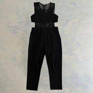 Cherry Koko Black Knit Bandeau Top Tapered Leg Jumpsuit
